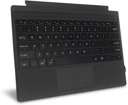 AOGO 1089D-C Ultravékony Bluetooth-os billentyűzet háttérvilágítással - Touchpad + 78db billentyűk, vez. és vezeték nélküli használat