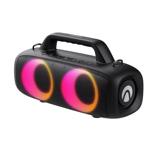 AirAux AA-DH1 Party Box - 50W-os, RGB LED-es Bluetooth-os hangszóró: basszus kielemés, 10 óra lejátszási idő, IPX5 vízállóság