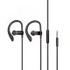 Awei ES-160I - In-ear, vezetékes sport fülhallgató kampóval, Jack (3.5 mm AUX) bemenettel