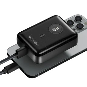   BlitzWolf BW-P21 gyorstöltős power bank - 10000mAh - LED töltésjelző, 20W PD töltési teljesítmény