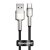 Baseus Calufe USB-Type C - 25 cm, 4 Amper, 40W töltés, fém fej, gyöngyvászon borítás - fekete