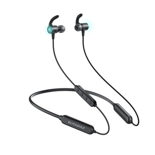 BlitzWolf® BW-FLB1 nyakba akasztható vezeték nélküli Gamer fülhallgató - mély basszus, kis késés, RGB vilégítás, hosszú játékidő
