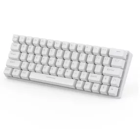   BlitzWolf BW-KB1 fehér gamer billentyűzet - mechanikus gombok, RGB LED világítás, vezetékes és vezeték nélküli használat, IPX4 