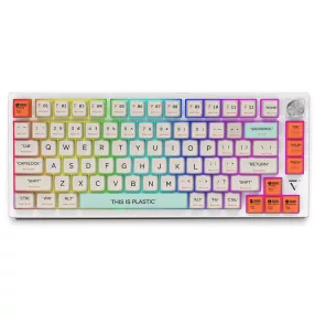   BlitzWolf BW-KB3 fehér mechanikus gamer billentyűzet - 75%-os méret, Gasket Mount Gateron Yellow Pro switch - Type-C + Bluetooth + 2.4G kapcsolat, battery, Win/MacOS/iOS/Android