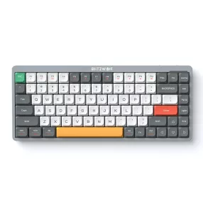   BlitzWolf® BW-Mini75 Gamer billentyűzet - 84db  alacsony profilú mechanikus OUTEMU Red Switch, RGB LED, vezetékes és vezeték nélküli használat