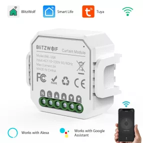   Blitzwolf® BW-SS6 Wifis okos SMART redőny / függönyvezérlő - Applikációs irányítás, időzítés, hang utasítás. Amazon Echo, Google Home és IFTTT integrálhatóság