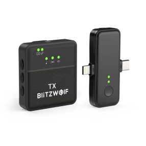   BlitzWolf BW-SX31 vezeték nélküli csíptetős Lavalier mikrofon -  2.4G vezeték nélküli jelátvitel, 8 óra működés, kiváló hang