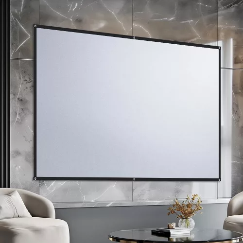 BlitzWolf® BW-VS8 falra szerelhető projektor vászon - 80 hüvelyk, 5 rétegű csillogás mentes vászon, 16:9, 4K, 90°-os betekintési szög