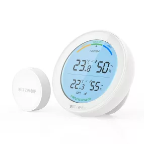   Blitzwolf® BW-WS01 - Vezeték nélküli időjárás állomás - külső szenzor, belső és külső hőm, páratartalom kijelzés, elemes működés