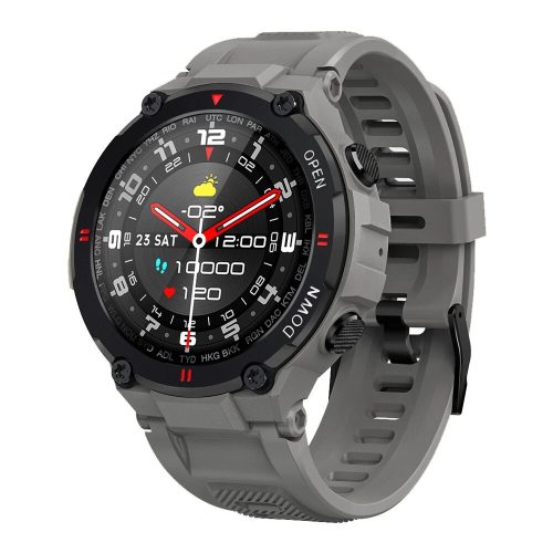 Blitzwolf® BW-AT2 (Szürke) Sport Smart Watch - 10-15 nap akku idő,  1.3" IPS kijelző, számtalan beépített funkció.