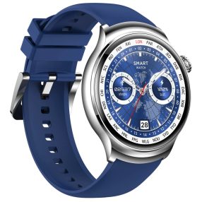  Blitzwolf® BW-AT4 Okosóra - AMOLED HD kijelző, Bluetooth telefonálás, üzenet értesítés és egészség + SMART funkciók, IP67 - Kék