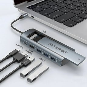   Blitzwolf BW-Neo TH13 USB HUB dokkolóállomás: 1x 4K@30Hz HDMI, 3x USB 3.0 5Gbps, PD100W, 1x M.2 SSD slot