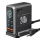 Blitzwolf® BW-S31 240W teljesítményű, 6 portos (4xUSB-C+2xUSB-A) PD asztali gyorstöltő állomás digitális kijelzővel