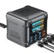 BlitzWolf® BW-S33 - 420W teljesítményű, 8 portos (6xUSB-C+2xUSB-A) PD asztali gyorstöltő állomás digitális kijelzővel