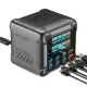 BlitzWolf® BW-S33 - 420W teljesítményű, 8 portos (6xUSB-C+2xUSB-A) PD asztali gyorstöltő állomás digitális kijelzővel