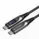 USB Type C - Type C kábel - BlitzWolf® BW-TC25 - 1.2 méter hossz, LED kijelző, 240W PD3.1 töltési teljesítmény