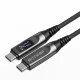 USB Type C - Type C kábel - BlitzWolf® BW-TC25 - 1.2 méter hossz, LED kijelző, 240W PD3.1 töltési teljesítmény