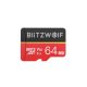 BlitzWolf® BW-TF1 Class 10 micro SD kártya adapterrel, 64GB