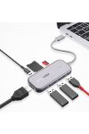 Blitzwolf BW-TH5: 7 az 1-ben: 3x USB 3.0 port, SD kártya olvasó, 4K HDMI kimeneti port, PD töltő (USB Type C) port Blitzwolf BW-TH5: 7 az 1-ben: 3x USB 3.0 port, SD kártya olvasó, 4K HDMI kimeneti port, PD töltő (USB Type C) port