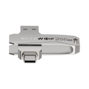   USB Type-C és USB-A 3.0 Pen Drive telefonhoz - BlitzWolf® BW-UPC2 - Alumínium ház, 256GB