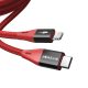 Blitzwolf BW-CL3 - PD (USB Type-C) - Apple (Lightning) kábel - 1,8m hossz, 20W-os töltés, kevlár borítás, MFi tanúsítvány