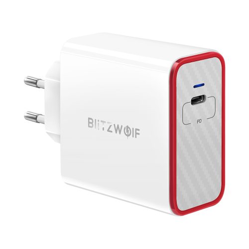 1-portos USB C, PD gyorstöltő - BlitzWolf® BW-PL4 45W 1-portos, PD / Power3S gyorstöltős, egyedi tervezés, több rétegű védelem