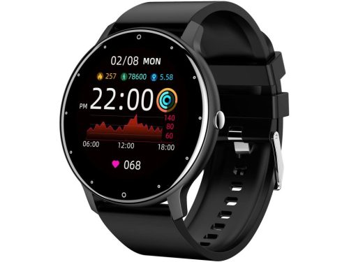 Dafit ZL02D Smart Watch - 7 nap akku idő, 1.28" HD kijelző, IP67, üzenet és híváskezelés, vérnyomás, véroxigén mérés + számtalan funkció - fekete