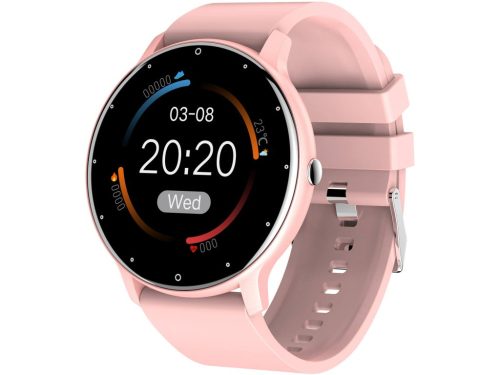 Dafit ZL02D Smart Watch - 7 nap akku idő, 1.28" HD kijelző, IP67, üzenet és híváskezelés, vérnyomás, véroxigén mérés + számtalan funkció - rózsaszín