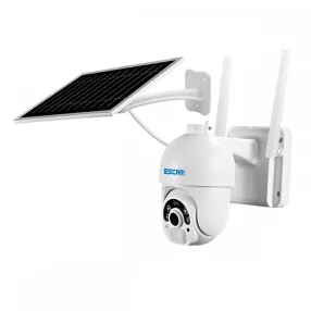   ESCAM QF450 - 4G SIM kártyás + napelemes IP dóm kamera: 1080P HD, kültéri, színes éjjellátás, kétirányú hang, IR 20m