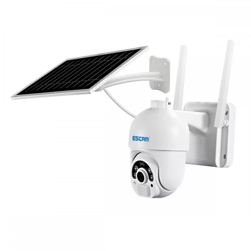ESCAM QF450 - 4G SIM kártyás + napelemes IP dóm kamera: 1080P HD, kültéri, színes éjjellátás, kétirányú hang, IR 20m