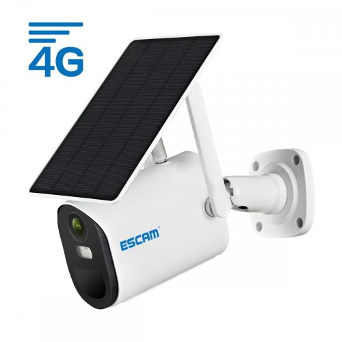 ESCAM QF490 - 4G SIM kártyás + napelemes IP kamera: 1080P HD, kültéri, színes éjjellátás, kétirányú hang, IR 20m