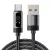 ESSAGER ES-X64 - 2 méter, Type-A - Type-C, USB kábel. Digitális kijelző, 100W töltés, gyöngyvászon borítás