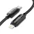 ESSAGER ES-X57 - 1 méter, Type-C - Lightning, USB kábel. Digitális kijelző, 29W töltés, gyöngyvászon borítás
