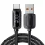 ESSAGER ES-X57 - 1 méter, USB-A - USB Type-C, USB kábel. Digitális kijelző, 100W töltés, gyöngyvászon borítás