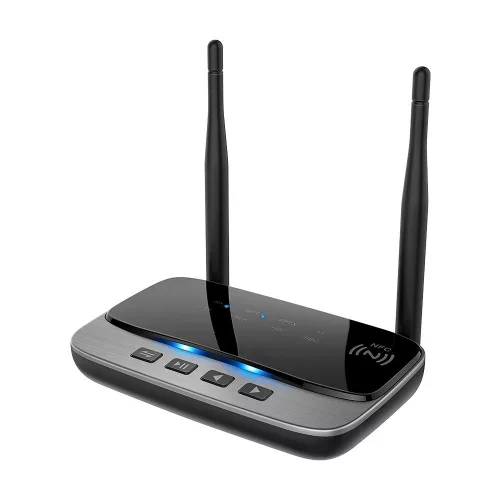 HiGi® B21 - Bluetooth V5.0 adó és fogadó egység egyben - 80m hatósugár, optikai / NFC / Bypass kapcsolat, aptX Low Latency™ CODEC támogatás