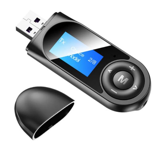 HiGi® T13 - LED kijelzős USB Bluetooth 5.0 audio vevő és fogadó adapter egyben