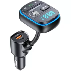   HiGi® - T77 szivargyújtóba dugható FM transzmitter & autós USB-s gyorstöltő