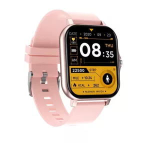   HryFine Y13 Smart Watch - Rózsaszín, szilikon szíj - 5 nap akku idő, 1.69" HD kijelző, IP67, Bluetooth telefonálás, üzenetek, health monitor