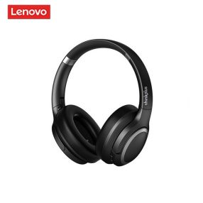   Lenovo® TH40 bluetooth fejhallgató - ANC: aktív zajszűrős mikrofon, 40 mm hangszórók, AAC kódolás, 20 óra használati idő - fekete
