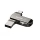 Lexar® JumpDrive® D400 USB 3.1 Type-C Dual Slot Metal PenDrive – telefonhoz és számítógéphez.  Alumínium ház, 128GB