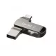 Lexar® JumpDrive® D400 USB 3.1 Type-C Dual Slot Metal PenDrive – telefonhoz és számítógéphez.  Alumínium ház, 64GB