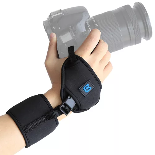 PULUZ Csuklóra helyezhető DSLR kamera rögzítő - puha neoprén csuklópánt 1/4 hüvelykes csavaros műanyag lemezzel