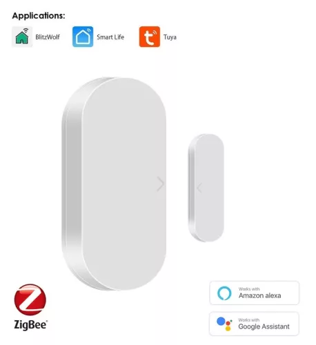 RSH DS03 Okos nyitás érzékelő ablakra és ajtóra - ZigBee (HUB) irányítással, AAA elemes működés.Kis méret, hosszú elem használat.