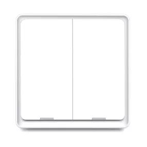   RSH ESW-2WAA-EU WiFi - SMART, fali, mechanikai gombos világítás kapcsoló, 2 kapcsolóval - Tuya App, Google Home, Amazon