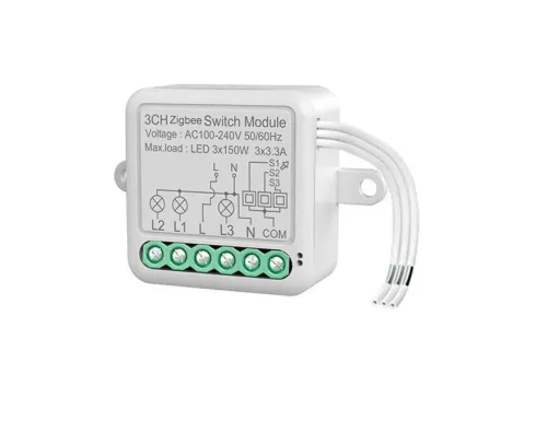 RSH® SB03 ZigBee -3 csatornás SMART kapcsoló - Applikációs irányítás, időzítés, hang utasítás. Amazon Echo, Google Home és IFTTT integrálhatóság