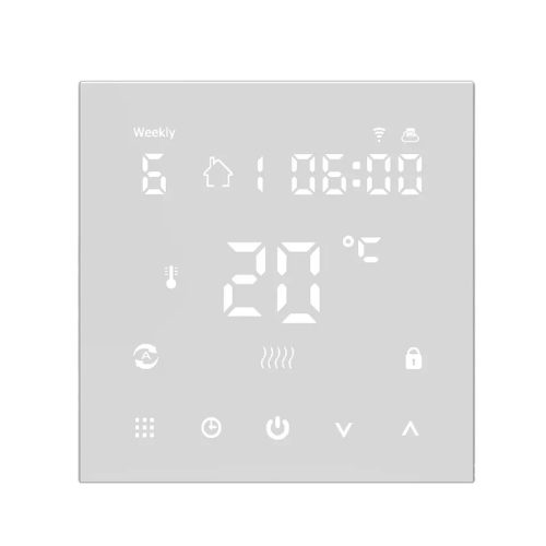RSH® TM010 - Okos WiFi-s termosztát. Gázkazán, vagy elektromos és víz keringetéses padlófűtéshez - 16A terhelhetőség, App irányítás