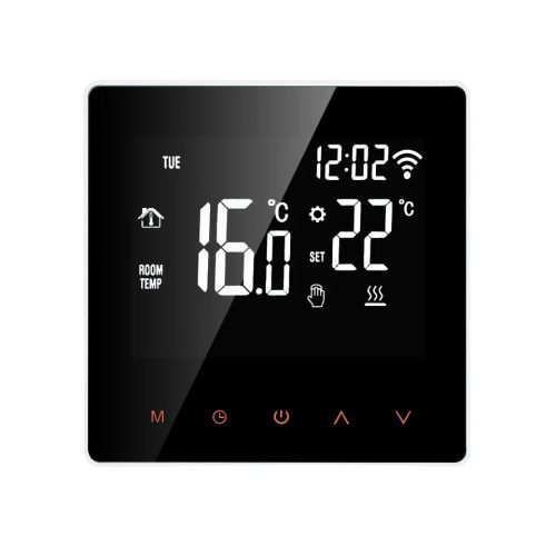 RSH® TM020- Okos WiFi-s termosztát. Alkalmas gázkazán, vagy elektromos és víz keringetéses padlófűtéses rendszerekhez - 16A terhelhetőség,  App irányítás