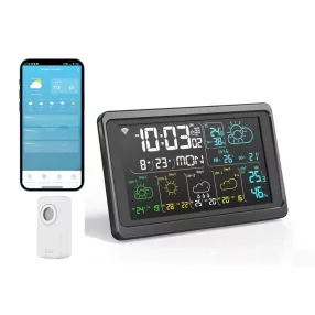   RSH® Weather01 WiFi - Smart időjárás állomás. Hőm, páratartalom, 5 napos időjárás előrejelzés, UV-index, ébresztő