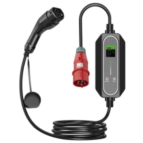   Raedian 11kW | 3x16A | Type 2 | Portable EV Charger - Három fázisú (3x16A) hordozható elektromos autó töltő | 5m kábel 