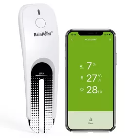   RainPoint® HCS021FRF - Kültéri talajnedvesség érzékelő és fénymérő - 60m hatótáv, visszamenőleges adatkövetés